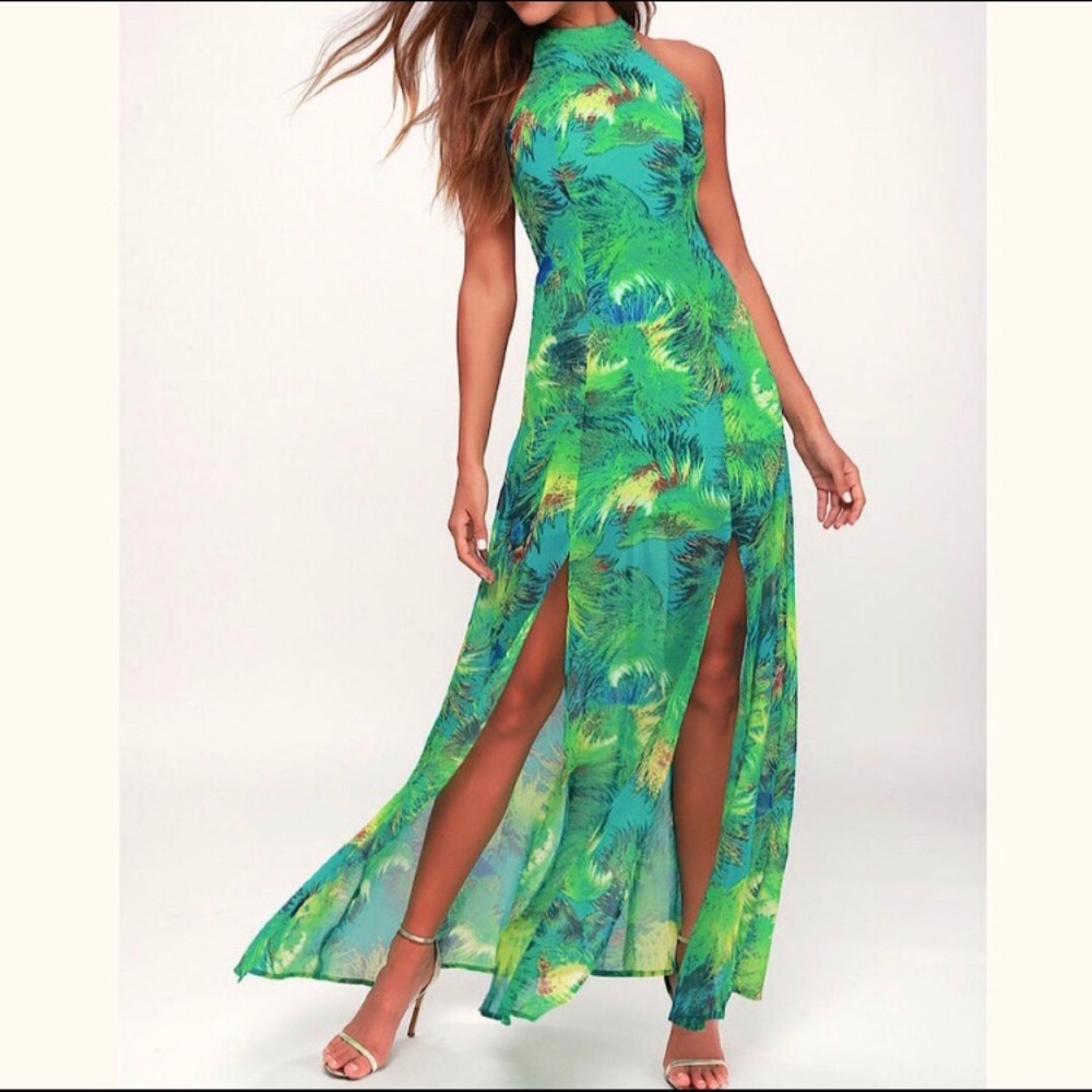 Lulus tropical maxi dress